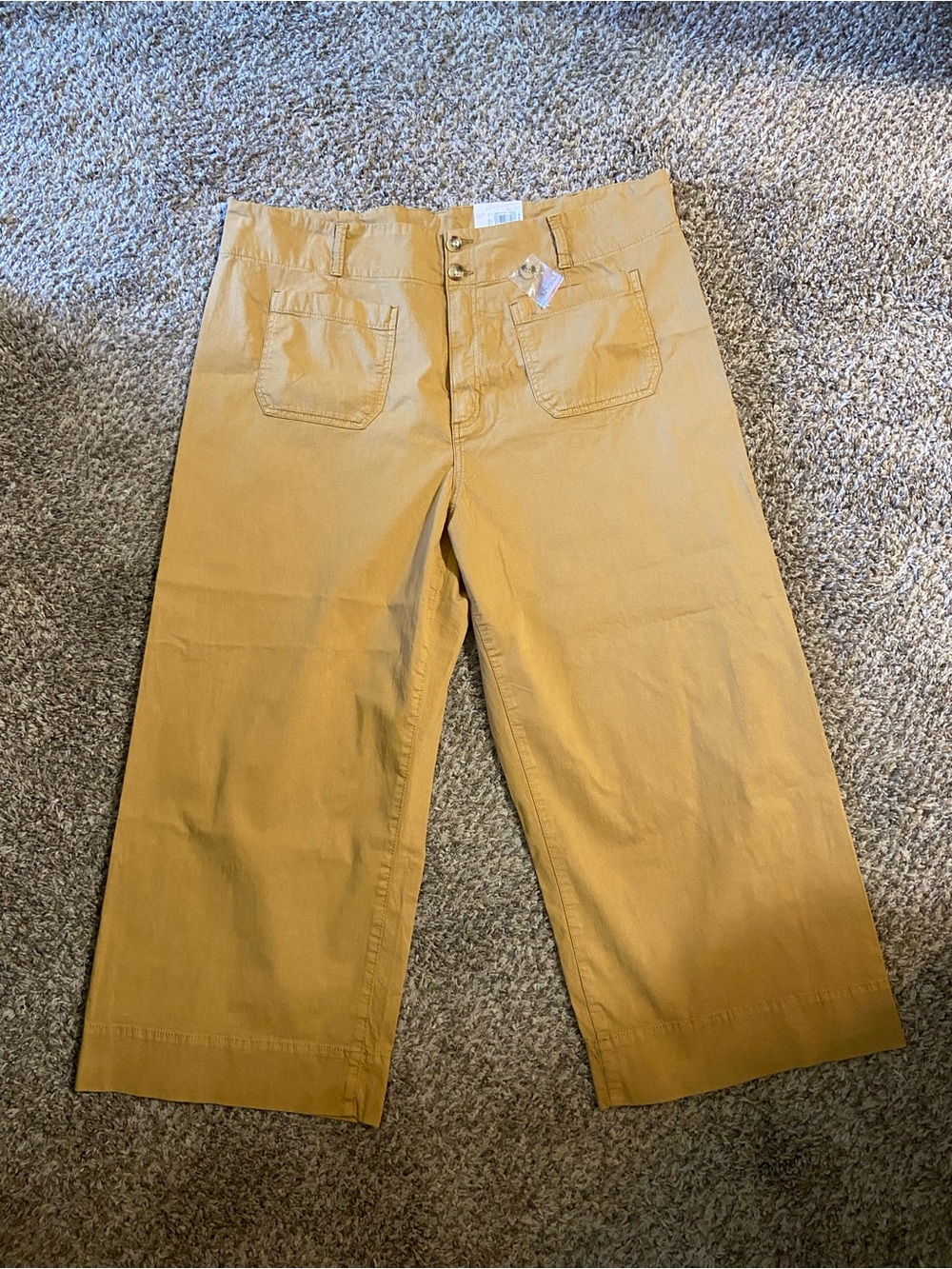 Wide Leg  Cropped Trousers